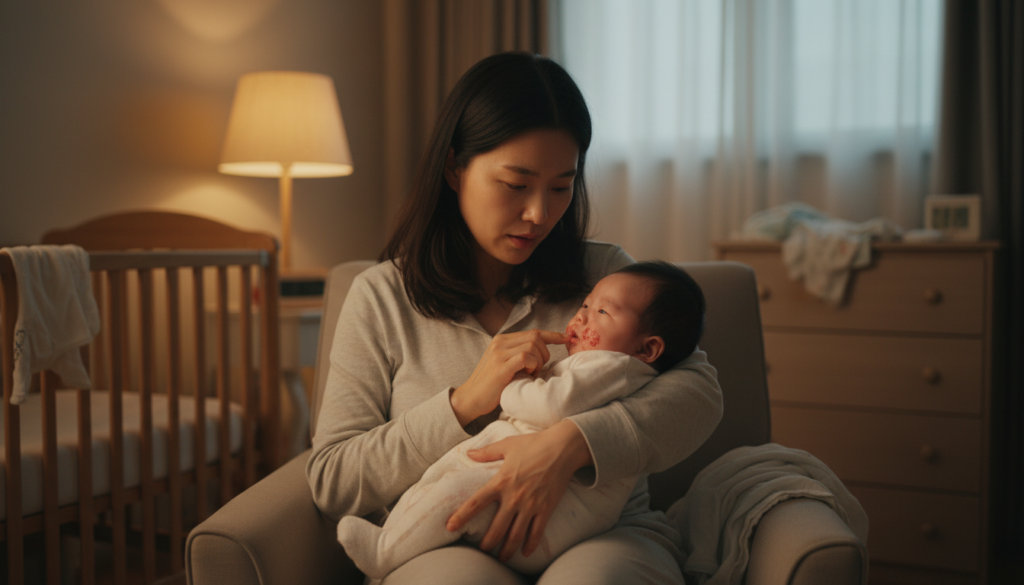 영유아 입 주변 발진이 딱지가 생길 때, 응급 신호는 무엇일까