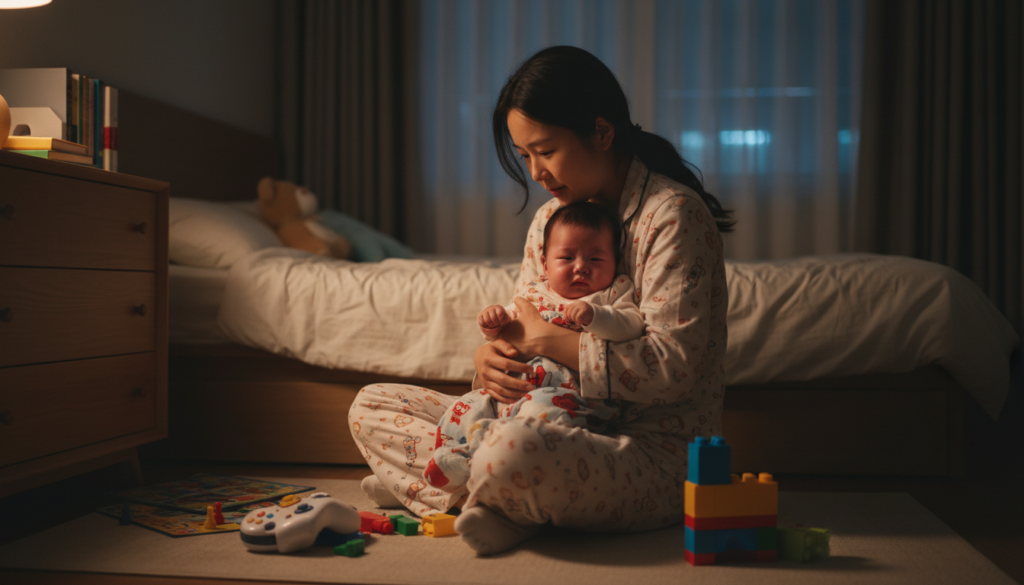 유아 규칙 준수가 게임에서 지면 화를 낼 때