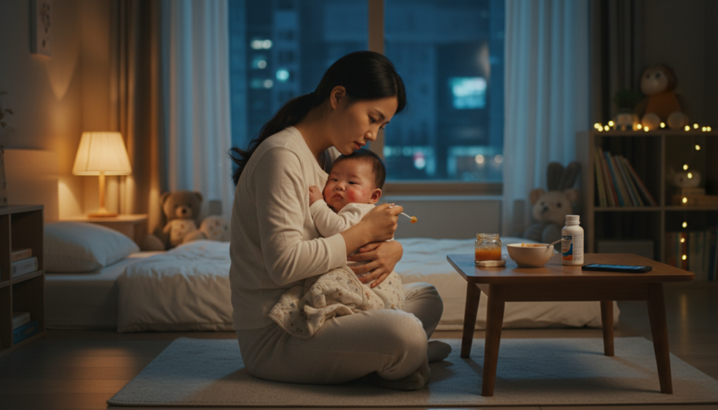 영유아 알레르기 반응이 새로운 식재료를 시도할 때